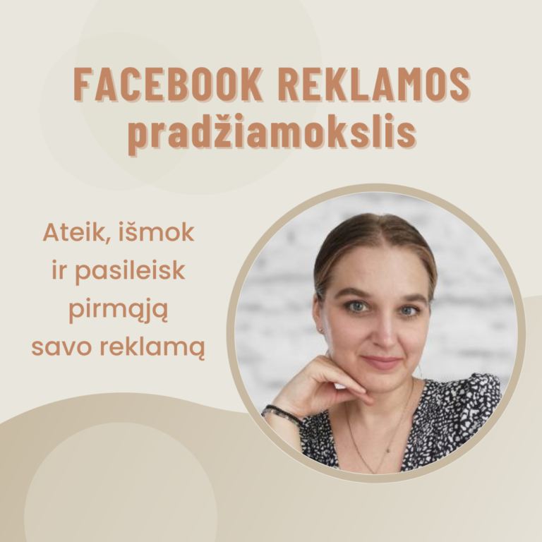 FACEBOOK REKLAMOS pradžiamokslis