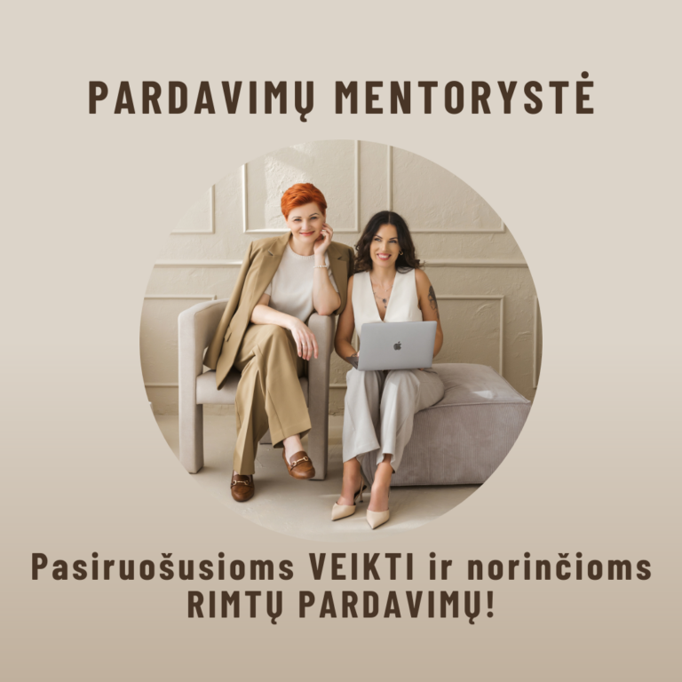 PARDAVIMŲ MENTORYSTĖ. Startas gegužės 3d.